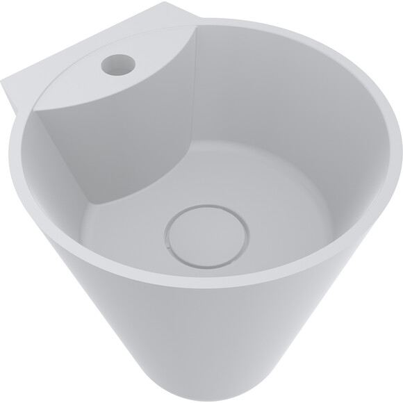 Раковина Miraggio Smart Mirasoft 0001118 (36x37 см, біла матова), Технологія виробництва: Mirasoft Technology, Колір виробника: білий матовий, фото , изображение 2