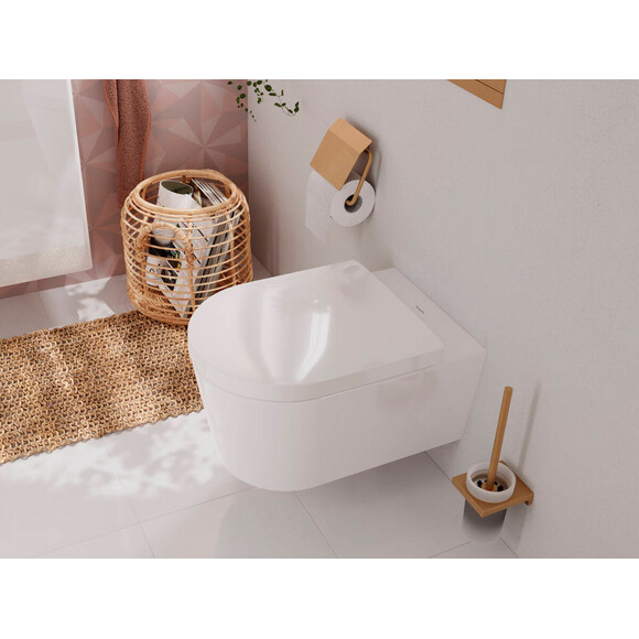 Держатель для туалетной бумаги Hansgrohe AddStoris Brushed Bronze 41753140 (брашированный бронзовый, с крышкой), Цвет производителя: брашированная бронза, фото 2