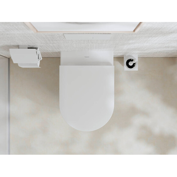 Держатель для туалетной бумаги Hansgrohe AddStoris Matt White 41753700 (белый матовый, с крышкой), Цвет производителя: белый матовый, фото 3