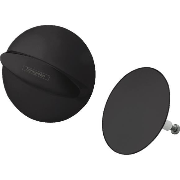 Внешняя часть набора для слива и перелива Hansgrohe Flexaplus Matt Black 58185670 (черная матовая), Цвет производителя: черный матовый, фото 