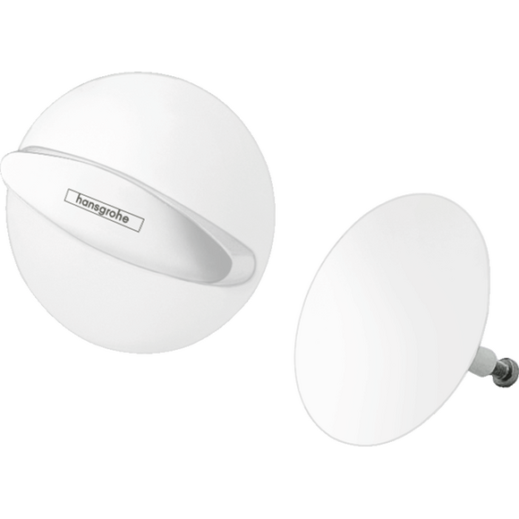 Зовнішня частина набору для зливу та переливу Hansgrohe Flexaplus Matt White 58185700 (біла матова), Колір виробника: білий матовий, фото 