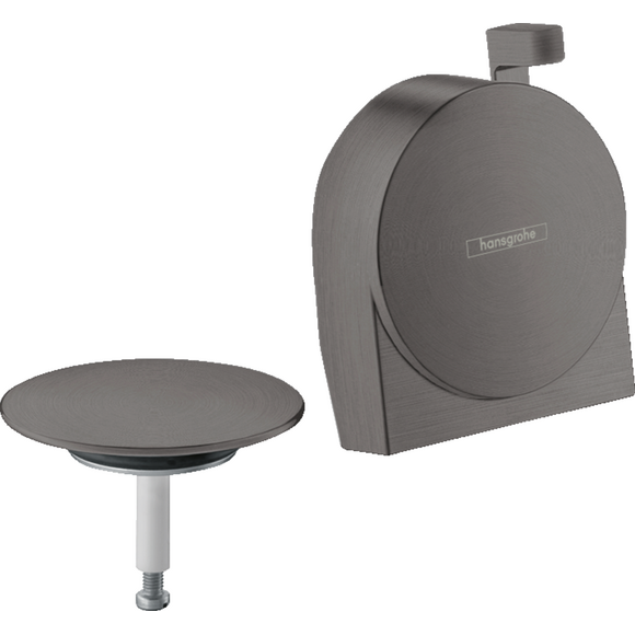 Зовнішня частина до сифона на ванну з наповненням Hansgrohe Exafill S Brushed Black Chrome 58117340 (брашований чорний хром), фото 