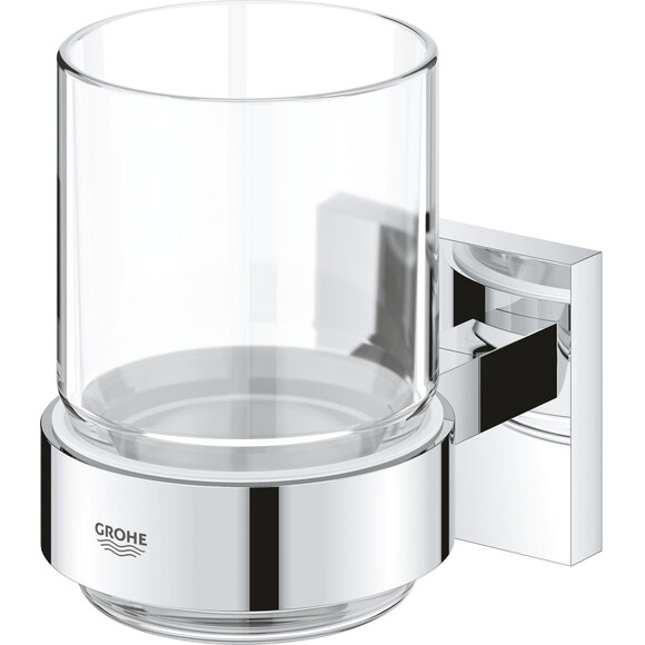 Стакан для зубных щеток Grohe QuickFix Start Cube 41097000 (настенный), Цвет производителя: хром, фото 2