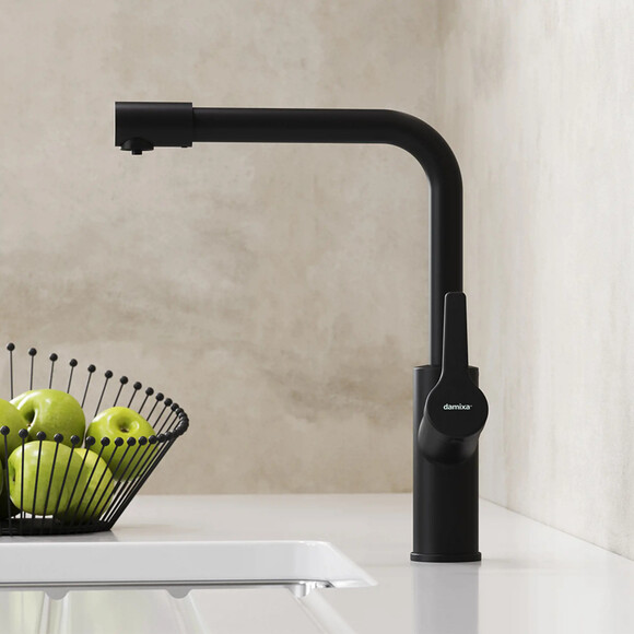 Смеситель для кухни Damixa Merkur 710770300 (черный матовый), фото 3