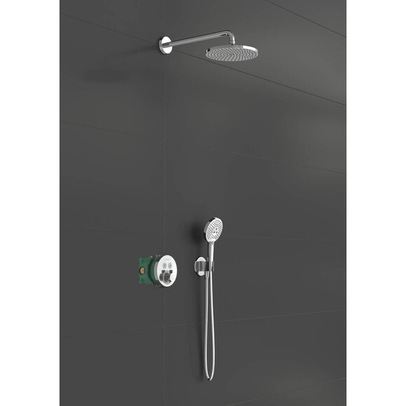 Термостатична душова система прихованого монтажу Hansgrohe Raindance S 240 PowderRain Chrome 27951000, фото , изображение 2