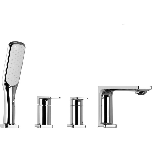 Змішувач на борт ванни Corsan Trino Chrome CMB7142CH (на чотири отвори), Колір виробника: хром, фото , изображение 2