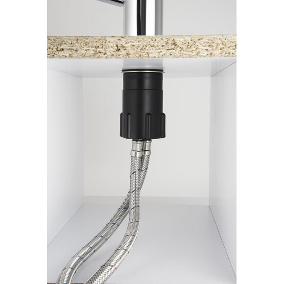 Смеситель для кухни Corsan Trino Black Matt CMB7121BL (черный матовый), Цвет производителя: черный матовый, фото 5