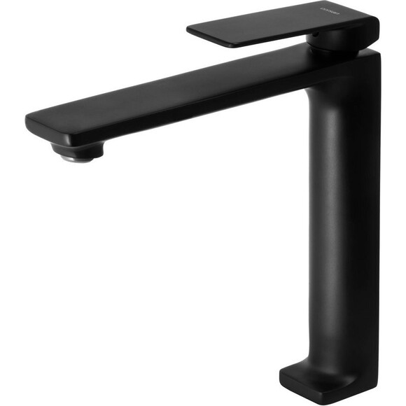 Змішувач для раковини Corsan Trino Black Matt CMB7112BL (чорний матовий, високий), Колір виробника: чорний матовий, фото 
