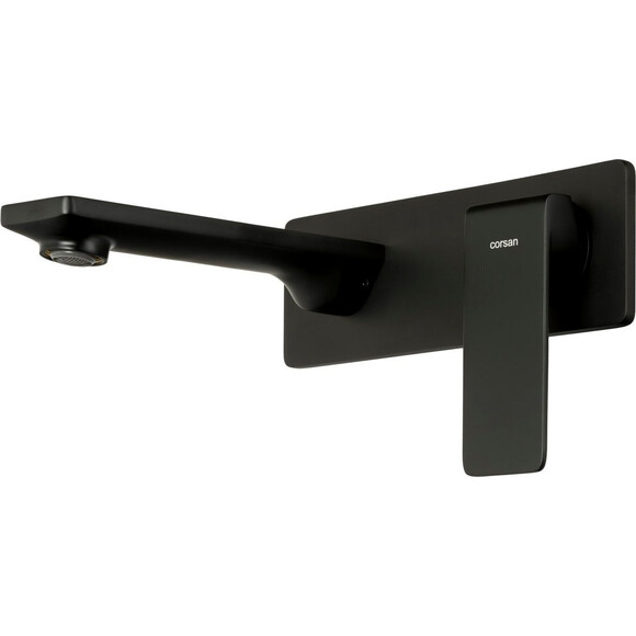 Змішувач прихованого монтажу для умивальника Corsan Trino Black Matt CMB7115BL (чорний матовий, внутрішня частина в комплекті), Колір виробника: чорний матовий, фото , изображение 3