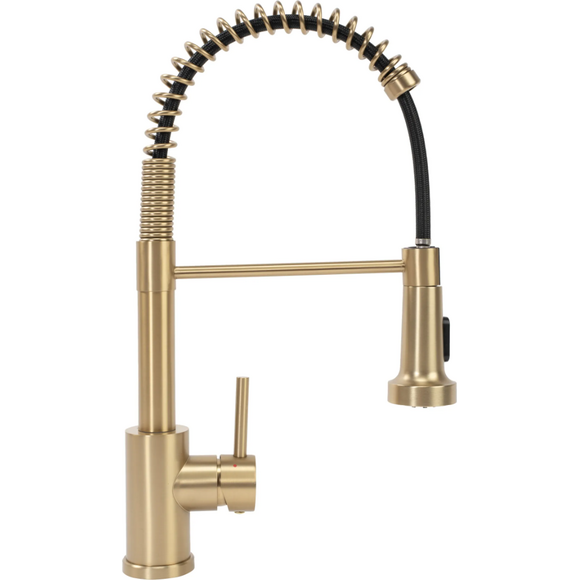 Смеситель для кухни Rea Colin Brushed Gold REA-B4821 (брашированное золото, с гибким изливом), Цвет производителя: брашированное золото (матовое), фото 2