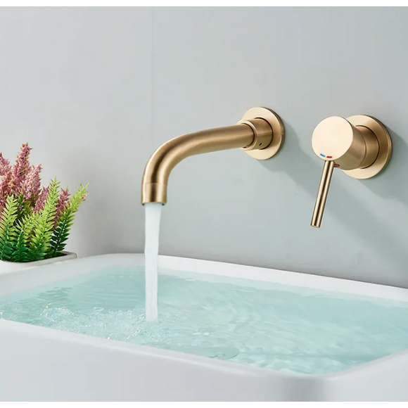 Змішувач прихованого монтажу Rea Lungo Long Brushed Gold REA-B4109 (брашоване золото, внутрішня частина в комплекті, довгий), Колір виробника: золото брашоване (матове), фото , изображение 2