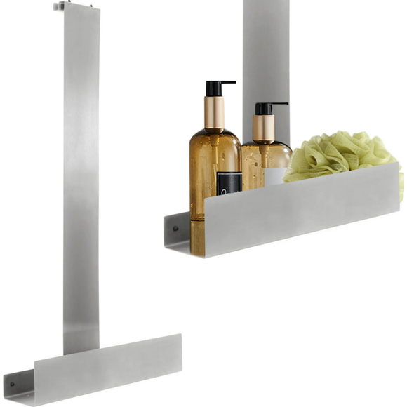 Полка в ванную Rea Tori Brushed Nikiel REA-85002 (40x9.5 см, брашированный никель, настенная), Цвет производителя: брашированный никель, фото 6