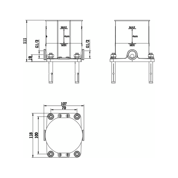 Смеситель для ванны Kohlman Experience Gold QF1165EGD (золотой, напольный), Цвет производителя: золото, фото 5