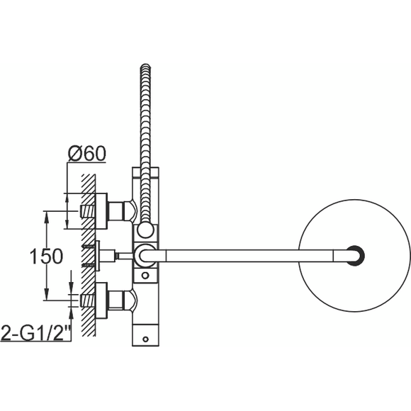Душевая система Kohlman Axel Chrome QW276A, Цвет производителя: хром, фото 3