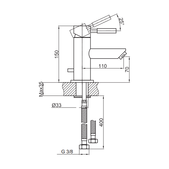 Смеситель для раковины Kohlman Roxin Black QB100RB (черный), Цвет производителя: черный, фото 2