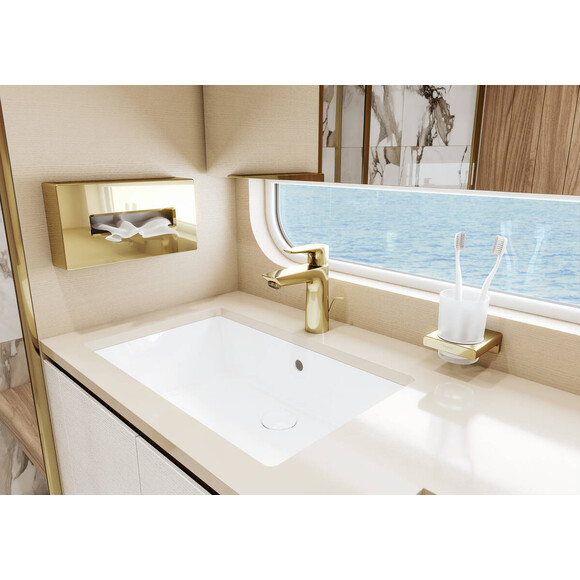 Контейнер для серветок Hansgrohe AddStoris Polished Gold Optic 41774990 (полірований золотий), Колір виробника: поліроване золото, фото , изображение 2