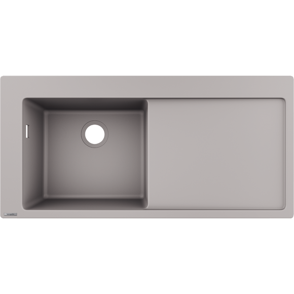 Мийка для кухні Hansgrohe S51 S5110-F450 Built-in sink Concrete Grey 43330380 (105x51 см, сірий бетон), фото 