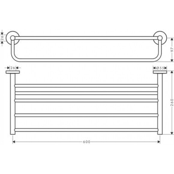 Набір аксесуарів 5 в 1 Hansgrohe Logis Universal Chrome 41728000 (41725000+41723000+41722000+41720000+41716000), фото , изображение 2