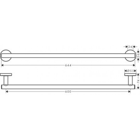 Набір аксесуарів 5 в 1 Hansgrohe Logis Universal Chrome 41728000 (41725000+41723000+41722000+41720000+41716000), фото , изображение 5