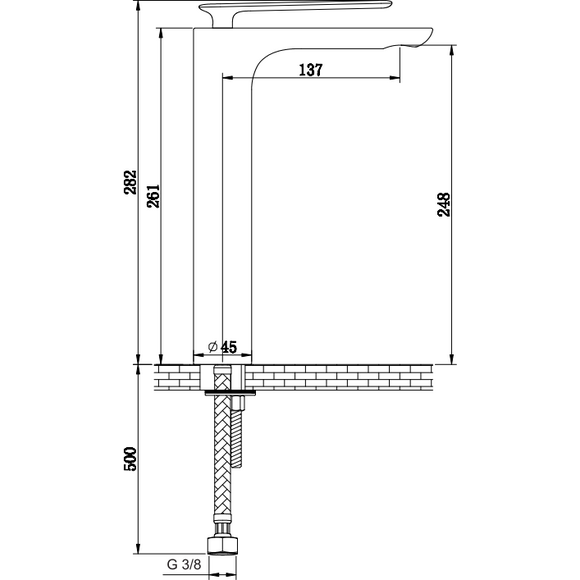 Смеситель для раковины Kohlman Experience Brushed Gold QB170EGDB (брашированное золото, высокий), Цвет производителя: брашированное золото (матовое), фото 2