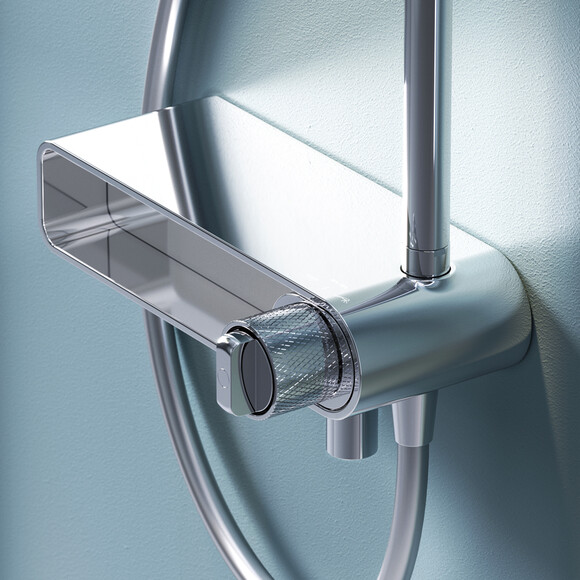 Душевая система Am.Pm X-Joy F0785A700 (с полкой и изливом), Цвет производителя: хром, фото 5