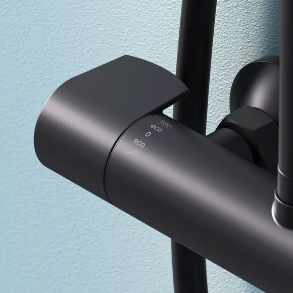 Душевая система с термостатом Am.Pm X-Joy F0785A422 (черная матовая), Цвет производителя: черный матовый, фото 8