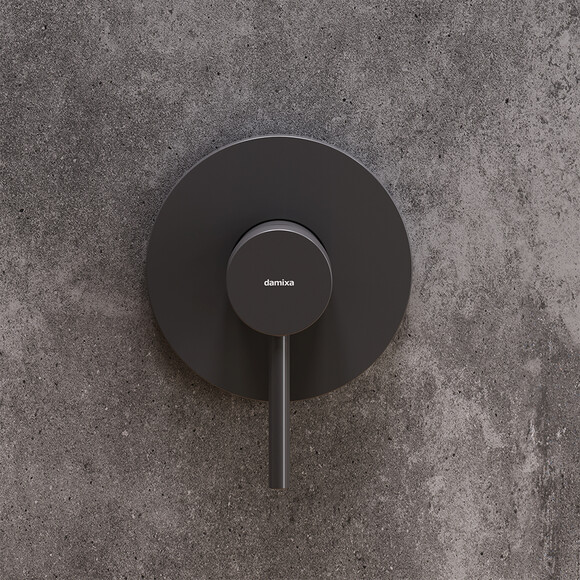 Смеситель скрытого монтажа для душа Damixa Scandinavian Pure 367500300 (черный, внутренняя часть в комплекте), Цвет производителя: черный матовый, фото 2