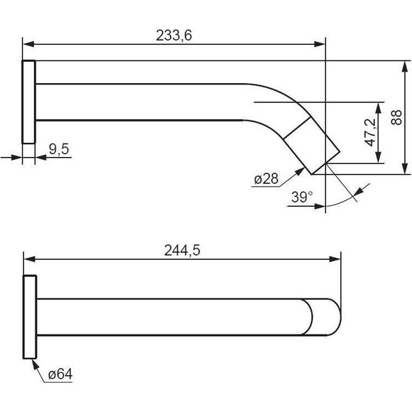 Смеситель скрытого монтажа для умывальника Damixa Scandinavian Pure 360270300 (черный, сенсорный), Цвет производителя: черный матовый, фото 4