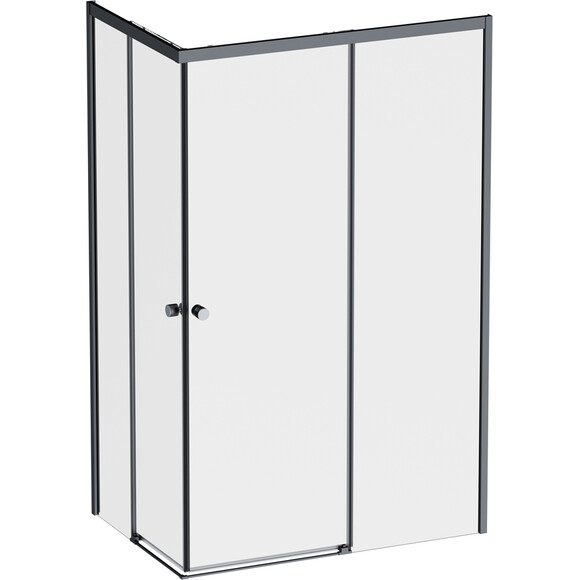 Душова кабіна Am.Pm X-Joy Square Slide W94G-403-12080-BТ (120x80 см, прозоре скло, профіль чорний матовий), Доступні розміри: 120 x 80, Колір виробника: чорний матовий, фото 