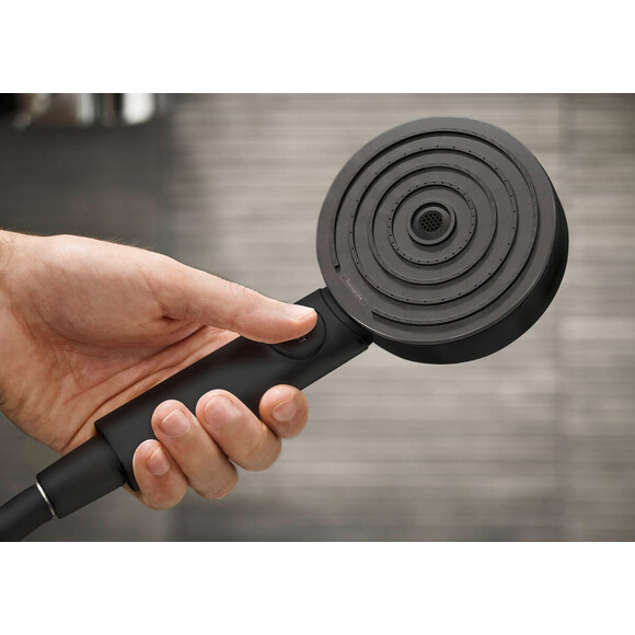 Лійка для душу Hansgrohe Pulsify Select Activation 105 EcoSmart Matt Black 24101670 (чорна матова, трирежимна), Колір виробника: чорний матовий, фото , изображение 2