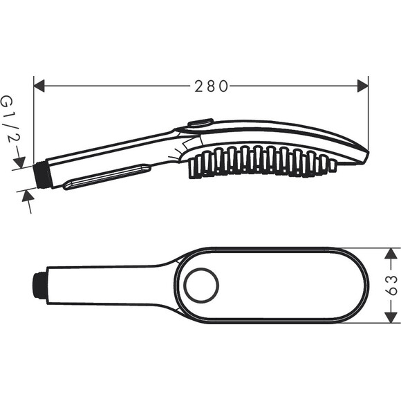 Лейка для душа Hansgrohe DogShower 150 Matt White 26640700 (белая матовая, трехрежимная), фото 6