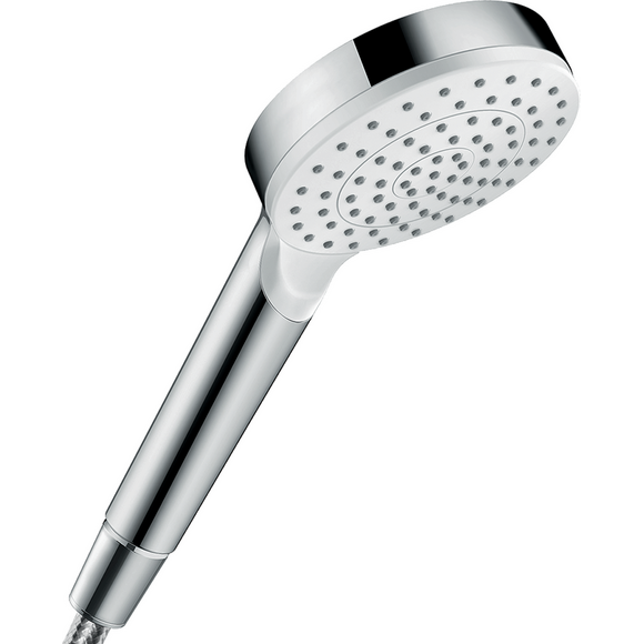 Лейка для душа Hansgrohe Crometta 100 EcoSmart White/Chrome 26333400 (белый/хром, однорежимная), фото 