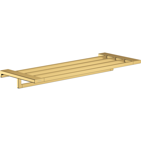 Рушникотримач Hansgrohe AddStoris Polished Gold Optic 41751990 (полірований золотий, з полицею), фото 
