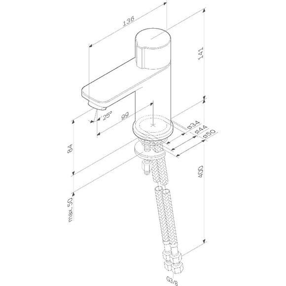 Смеситель для умывальника Am.Pm X-Joy TouchReel F85A02522 (черный матовый), Цвет производителя: черный матовый, фото 12