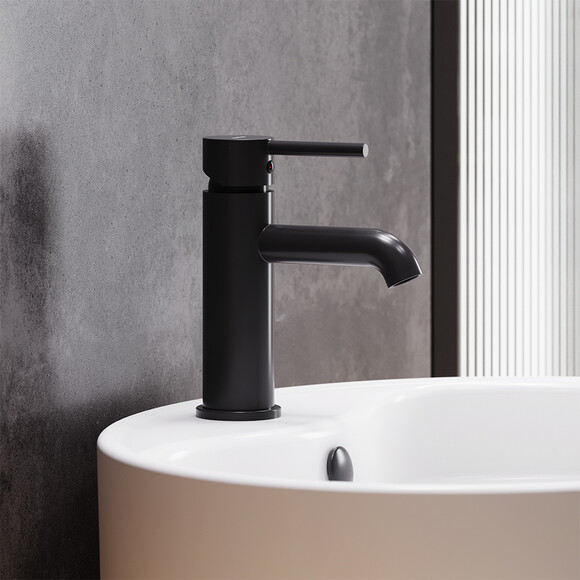 Смеситель для умывальника Damixa Scandinavian Pure 360210300 (черный матовый), Цвет производителя: черный матовый, фото 2