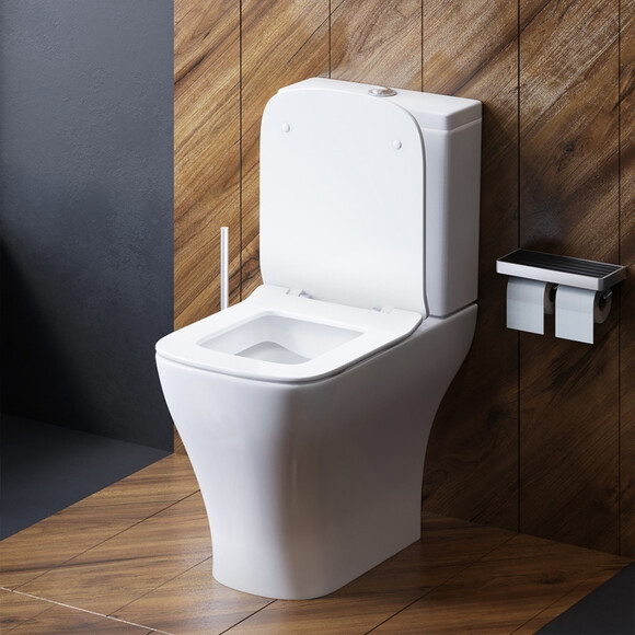 Безобідковий унітаз-компакт Damixa Titan FlashClean DX78C8600SC (з сидінням), фото , изображение 3