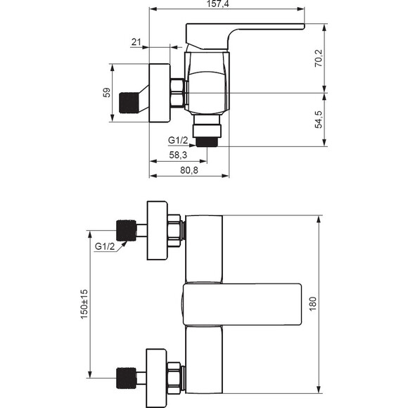 Смеситель для душа Damixa Gala 532000300 (черный матовый), Цвет производителя: черный матовый, фото 4