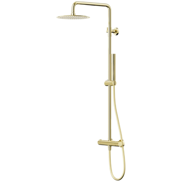 Термостатична душова система Corsan Lugo Gold CMN01TGL (золота), фото , изображение 2