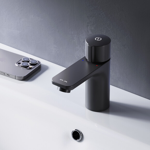 Смеситель для умывальника Am.Pm X-Joy TouchReel F85A02522 (черный матовый), Цвет производителя: черный матовый, фото 2
