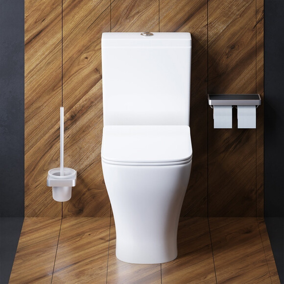 Безобідковий унітаз-компакт Damixa Titan FlashClean DX78C8600SC (з сидінням), фото , изображение 4