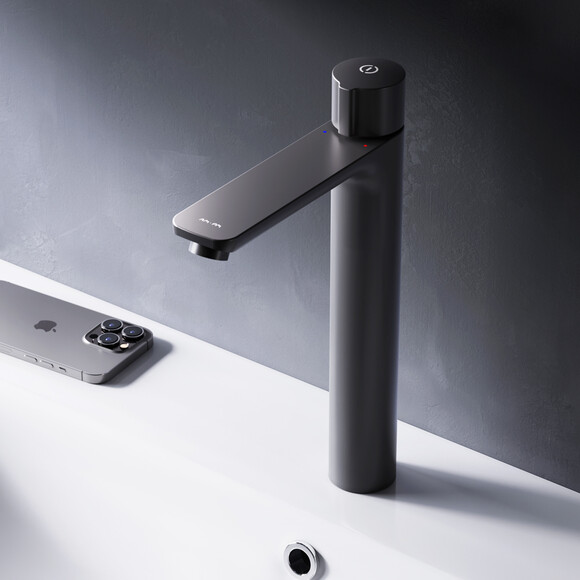 Змішувач для умивальника Am.Pm X-Joy TouchReel F85A92522 (чорний матовий, високий), Колір виробника: чорний матовий, фото , изображение 2