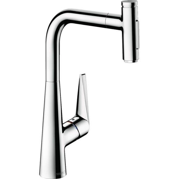 Смеситель для кухни Hansgrohe Talis Select M51 pull-out spray sBox Chrome 73867000 (с выдвижной лейкой), фото 