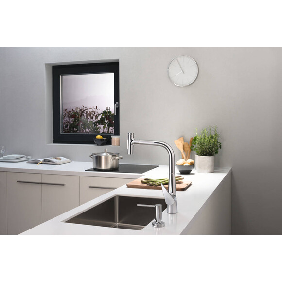 Смеситель для кухни Hansgrohe Talis Select M51 pull-out spray sBox Chrome 73867000 (с выдвижной лейкой), фото 2