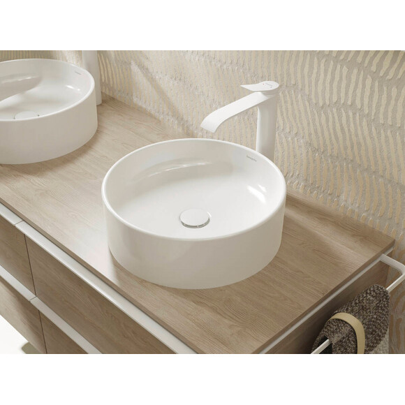 Смеситель для умывальника Hansgrohe Vivenis Matt White 75042700 (белый матовый, высокий), фото 3