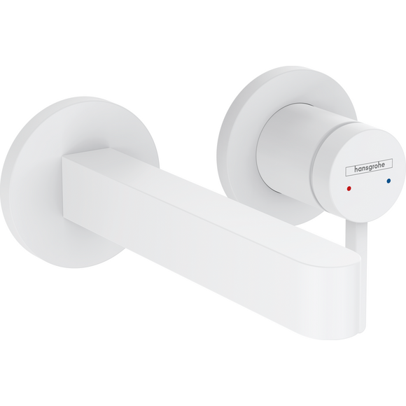 Змішувач прихованого монтажу для умивальника Hansgrohe Finoris Matt White 76051700 (білий матовий, з донним клапаном), Колір виробника: білий матовий, фото 