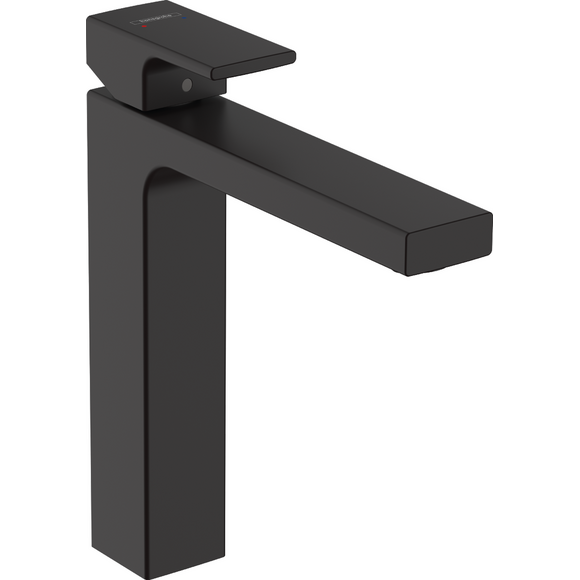 Змішувач для умивальника Hansgrohe Vernis Shape Matt Black 71562670 (чорний матовий, високий, з донним клапаном), фото 