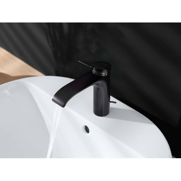 Смеситель для умывальника Hansgrohe Vivenis Matt Black 75010670 (черный матовый, с донным клапаном), фото 3