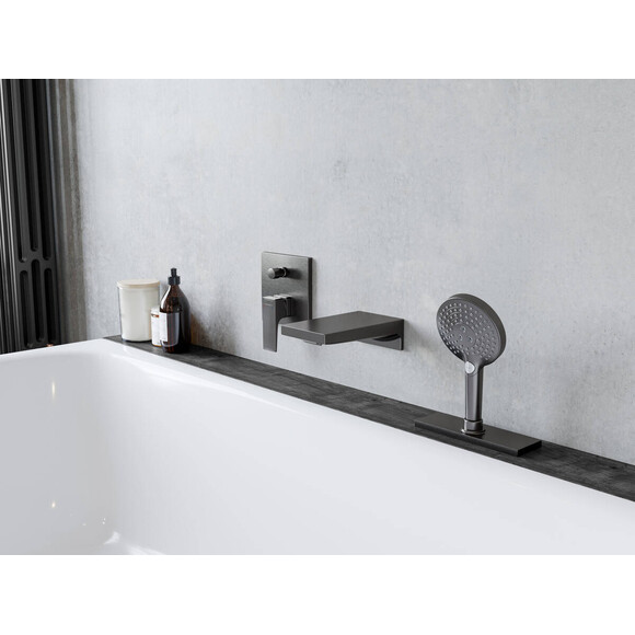 Шланг скрытого монтажа Hansgrohe SBox Square Brushed Black Chrome 28010340 (брашированный черный хром), Цвет производителя: брашированный черный хром, фото 2