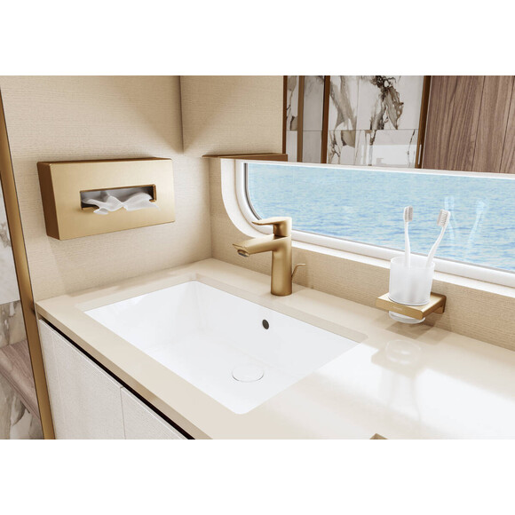 Стакан для зубных щеток Hansgrohe AddStoris Brushed Bronze 41749140 (брашированный бронзовый, настенный), Цвет производителя: брашированная бронза, фото 4
