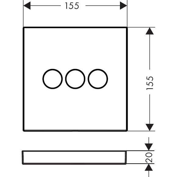 Перемикач на 3 споживачі Hansgrohe ShowerSelect Brushed Bronze 15764140 (брашований бронзовий), Колір виробника: брашована бронза, фото , изображение 2